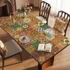 Mantel Individual de Mesa de Comedor Vintage Estilo Americano, Mantel de Mesa de Café de Cuero de Lujo Ligero y de Gama Alta, Impermeable y a Prueba de Aceite, Mantel Protector de Mesa sin Lavado