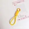 Cordón Corto Trenzado para Teléfono con Llavero de Nudo de Diamante, Correa Anti-Pérdida para Cámara, Nueva Correa de Clip Trasero para Teléfono
