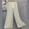 Pantalones de Pijama de Algodón Finos de Verano para Mujer con Estampado de Dibujos Animados, Pantalones de Pierna Ancha para Mujeres Embarazadas, Tallas Grandes, Adecuados para Usar Afuera, Pantalones Largos de Algodón, Exportación
