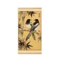 Bambu da Dupla FortunaPintura de Parede Estilo Chinês Novo para Sala de Estar Parede de Fundo do Sofá, Pintura Decorativa em Rolo com Pegas e Bambu