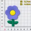 Goma Blanda de PVC Flores de Dibujos Animados Coloridas Accesorios para Fundas de Teléfono Móvil Bolsas Ropa Zapatos Accesorios Parches Decoraciones Colección