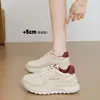 Zapatillas Retro de Encaje de Cuero Estilo Coreano 2026 Otoño/Invierno Nuevas Zapatillas de Correr con Suela Gruesa Zapatos Casuales con Suela Gruesa para Mujer Mujer