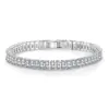 Joia de Comércio Exterior Cobre Banhado a Prata 6mm Pulseira Retangular Temu Xiyin Tk Venda Quente