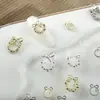 Acessórios Populares de Liga para Nail Art de Guirlanda de Natal, Estilo Versátil de Luxo Leve, Materiais de Unha Usáveis Dourados e Prateados Atacado para o Natal