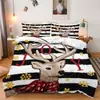Temu Juego de Cama Navideño de Tres Piezas Enano Navideño Anciano Decoración del Hogar Juego de Cama de Tres Piezas Se Puede Enviar Jit