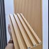 Ventas Directas de Fábrica Tablero de Rejilla WPC Revestimiento de Madera Ecológica Fibra de Madera de Bambú Tablero Gran Muralla Decoración de Fondo de Entrada para TV