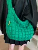 2025 Bolso de Nube Plegado Nuevo Coreano Bolso de Hombro de Moda Bolso Dumpling Gran Capacidad Algodón Plumas Bolso de Axila para Mujer
