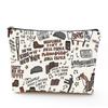 Bolsa de Cosméticos de Tejido Denso Impresa Digitalmente Más Vendida Transfronteriza, Bolsa de Almacenamiento Portátil de Poliéster Impermeable, Regalo para Hermanas