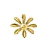Estilo Antiguo Accesorios para Joyería DIY Pieza de Flor de Seis Pétalos de Metal Abanico de Boda Soporte de Flor de Hierro Material para Tocados de Novia Venta al por Mayor