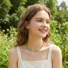 Collar de cuentas de flores de celebridades de Internet de estilo étnico ins, nuevos productos transfronterizos, accesorios, diseño de nicho, cadena de clavícula con cuentas de arroz