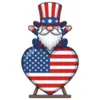 4 de Julio Día de la Independencia Americana Enano Águila Calva Pegatina Electrostática Ventana de Vidrio Decoraciones de Atmósfera Festiva
