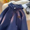 Sudadera con capucha de albaricoque para niños, primavera y otoño, americana, tendencia pesada, regular, para adolescentes, de moda, pulóver suelto para uso diario.