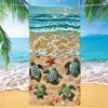 Tartaruga de Microfibra Lã Dupla Face Comércio Exterior Absorvente de Água Popular Toalha de Praia Secagem Rápida Estampa Digital Toalha de Banho Toalha de Praia