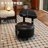 Silla Pequeña para Uso en Casa con Respaldo, Taburete Pequeño de Madera Maciza, Taburete Bajo Móvil con Ruedas Giratorias, Taburete para Sala de Estar, Taburete para Cambiar Zapatos de Niños