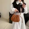 Bolso plisado pequeño portátil transfronterizo bolso de alta calidad para mujer versátil de primavera y verano bandolera bolso de hombro debajo del brazo bolso tipo cubo