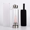 Fábrica en stock al por mayor para hombre, taza de spa para el hogar, botella de agua de cristal natural, taza de columna de cristal hexagonal avanzada, taza de energía