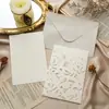 Varias Tarjetas de Invitación de Color Blanco Perlado para Reuniones, Juntas, Bodas con Estampado en Caliente Láser Estilo Europeo