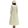 Fantasia de Halloween Fonte Amazon Vestido Floral Amarelo Colonial Nova Pradaria Avental Roupas Pioneiras