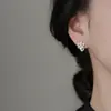 Puños de Gato de la Fortuna Calados, Divertidos, Lindos y Únicos, Traen Riqueza y Prosperidad, Aretes de Gatito con Zirconia de Moneda de Cobre, Modernos