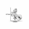 Henson G23/F136 Aleación de Titanio Compacto y Exquisito Estilo de Rosca Interna Lazo Stud para Labio Solar Stud para Cartílago de la Oreja Joyería para Piercing