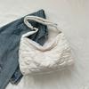 Lingge Bolsa de Viagem de Grande Capacidade Feminina 2024 Nova Outono Simples Moda Casual Cor Sólida Bolsa de Ombro Crossbody para Mulheres