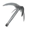 Hoz desmalezadora plegable de cuatro anzuelos, cuchillo de anclaje para césped acuático, suministros de pesca con cuerda, cortadora de césped dentada, artilugios de pesca, equipo de pesca