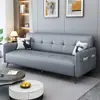 Sofá de tela para salas de estar pequeñas en apartamentos de alquiler, sofá cama multifuncional plegable de tela técnica simple y moderno, doble uso