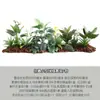 Venta al por mayor spot combinación de plantas verdes artificiales macetero exterior departamento de ventas de calle comercial canaleta para flores decoración de ventana cuadrada