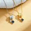 Collar de Acero de Titanio con Trébol de Cuatro Hojas y Estrella Full Diamante Estilo Coreano Lujo Ligero para Mujer, Cadena para Clavícula Dulce y Fresca, Cadena para Clavícula Simple, Moderna y Versátil