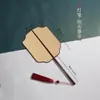 Abanico de Caligrafía con Espacio en Blanco para Escribir, Abanico Pintado a Mano por Ambos Lados, Estilo Hanfu, Estilo Antiguo, Abanico con Borla, Arte de Bambú