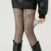 Medias Estampadas con Diseño de Salpicadura de Tinta de Tatuaje, Medias de Mariposa de Ensueño para Mujer, Estilo Delgado de Verano, Medias Duraderas Anti-Enganche, Medias de una Sola Pieza