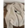 Suéter de Punto de Terciopelo Suave y Ceroso con Diseño de Mapache para Mujer en Invierno, de Cuello Alto y Bajo, Tejido de Lana Holgado y Relajado, Top Interior para Vestir por Debajo
