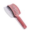Pente Fofo para Cabelo, Pente Dourado com Gradiente Suavizante, Pente de Costela com Recorte Curvo para Cabelo Cacheado, Artefato de Estilização com Cerdas de Porco