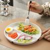Plato Dividido Estilo Japonés, Comida Reductora de Grasa, Plato Cuantificado, Plato de Plástico Anticaídas para el Hogar, Plato para Snacks y Desayuno de Tres Compartimentos
