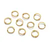 Anillo de Alambre Retorcido de Doble Agujero de Oro Real de 18 Quilates Juego de Cuentas Anillo de Cuentas Accesorios de Joyería DIY Materiales para Anillo de Cuentas Hecho a Mano