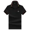 Camisa Polo Masculina de Comércio Exterior Estilo Levemente Luxuoso com Tema de Abelha, Camiseta Respirável de Manga Curta para Homens de Negócios Jovens e de Meia-Idade, Atacado de Roupas Masculinas
