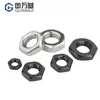 Tuerca Hexagonal Fina de Acero Inoxidable 304 Negro Gb6174 Autoblocante Tapa de Tornillo Plano M4M5M6M8M10M12-M30