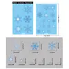 Decoraciones Navideñas Amazon Copos de Nieve Azules Fantasía Pegatinas de Vidrio Cristal de Hielo Invernal Copo de Nieve Pegatinas Electrostáticas