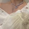 Universo Romántico Amor Zircón Planeta Perla Morada Puntada Collar Diseño Pequeño Fantástico Dulce Fresco Elegante Cadena de Collar