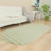 Alfombra de Piel de Conejo de Imitación Transfronteriza Especialmente Diseñada para Estilo Crema Alfombra de Felpa de Burbujas para Piso Dormitorio Cabecera Sala de Estar Alfombra para Ventana de Bahía Manta para Sofá