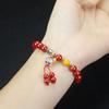 Pulsera original de cinabrio hecha a mano con cuentas DIY pulsera de arena imperial de alto contenido círculo único estilo nacional suministro para transmisión en vivo de mano