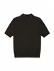 Camisa de Punto de Moda con Cuello para Hombres y Mujeres, Verano Fina de Canalé Manga Corta Versátil Lujo Camisa Polo