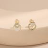 Pendientes asimétricos con forma de corazón y diseño de nicho con placa de incienso de mosquitos, sin orificios para las orejas, para mujer.