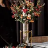 Flor artificial de rosa única estilo nórdico, disponible en stock, adecuada para accesorios de fotografía de bodas y decoración de hoteles de lujo ligero.