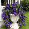 Fábrica en stock flor artificial transfronteriza eucalipto campanilla ratán colgante de pared flor de seda hogar boda jardín exterior flor