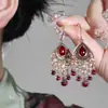 Pendientes de Borla con Gota de Agua Retro, Ganchos para Oreja Estilo Palacio Personalizados, Estilo Nicho, Pendientes Versátiles de Gama Alta al por Mayor