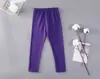 Leggings de algodão para crianças, leggings para meninas, novas calças stretch para bebês em cores doces para primavera e outono, calças justas para usar por cima