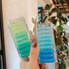 9 Cuerda para el Cabello de Línea Telefónica Combinada Celebridad de Internet Transparente Degradado Estilo Fresco Cuerda para el Cabello Corea del Sur Banda de Goma Anillo para el Cabello de Instagram