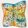 Pañuelo Cuadrado Pañuelo Simple para Mujer Primavera y Verano 2025 Combinación Bufanda para Camisa Anacardo Todo-combinación Cinta de Cinta Pañuelo tipo Seda