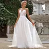 Vestido de Noiva Simples com Alça Amazon Branco Cauda Comércio Exterior High-End Gaze Leve Fotografia de Viagem ao Ar Livre Vestido de Noiva de Nicho